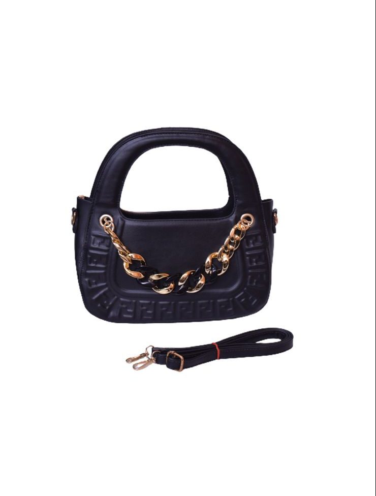 Trendy Crossbody Shoulder Handbag For Girls / Women. (Black)